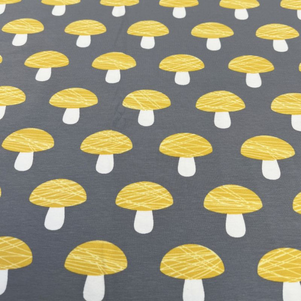 50 cm Bomuldsjersey "Efterårssvampe"
