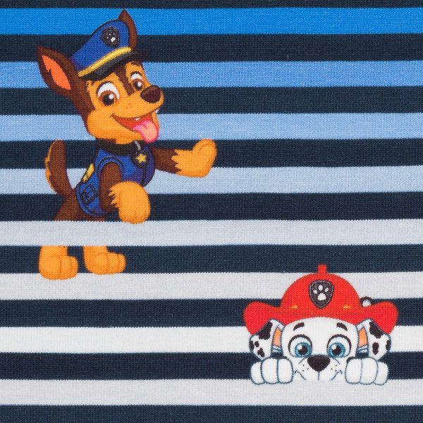 Bomuldsjersey “Paw Patrol“ med striber blå