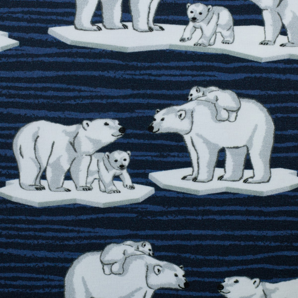 Bomuldsjersey "Arctic animals" Eisbär