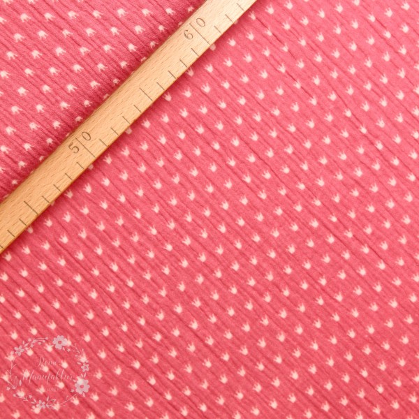 Double Gauze med krone pink
