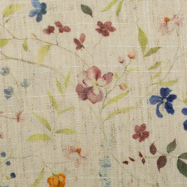Gewebte Leinen-Viskose-Mischung "Madeira" mit kleinen Blumen