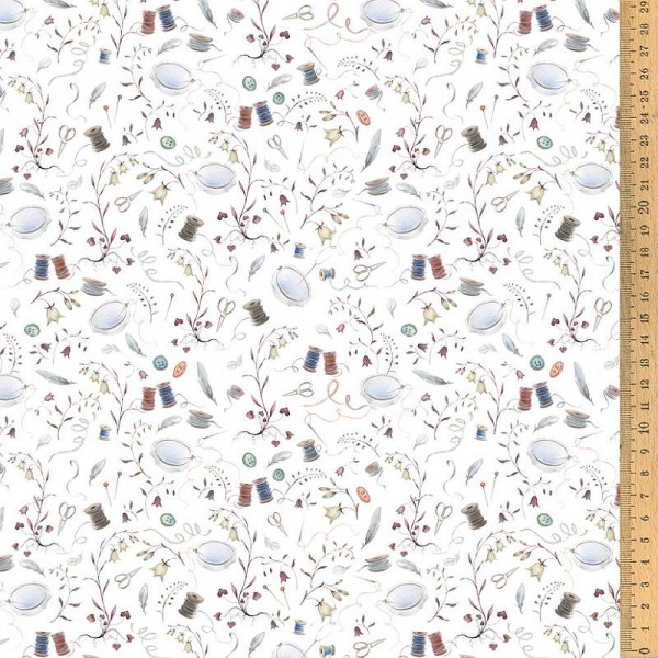 Baumwollstoff "Fadenpoesie" von acufactum