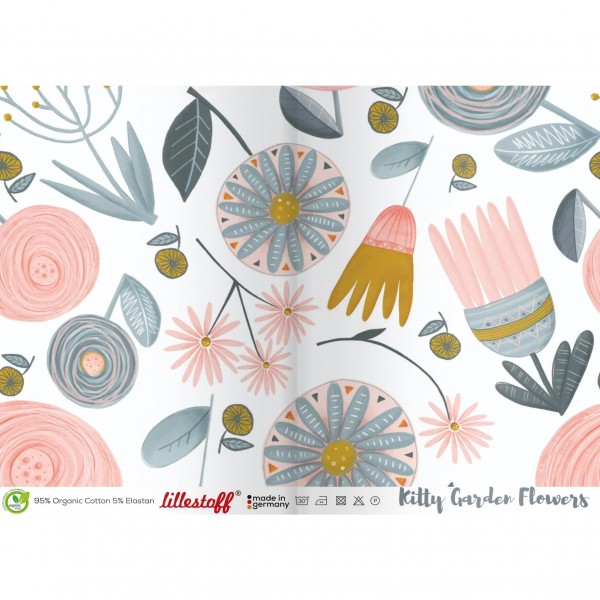 BIO-French Terry "Kitty Garden Flowers"