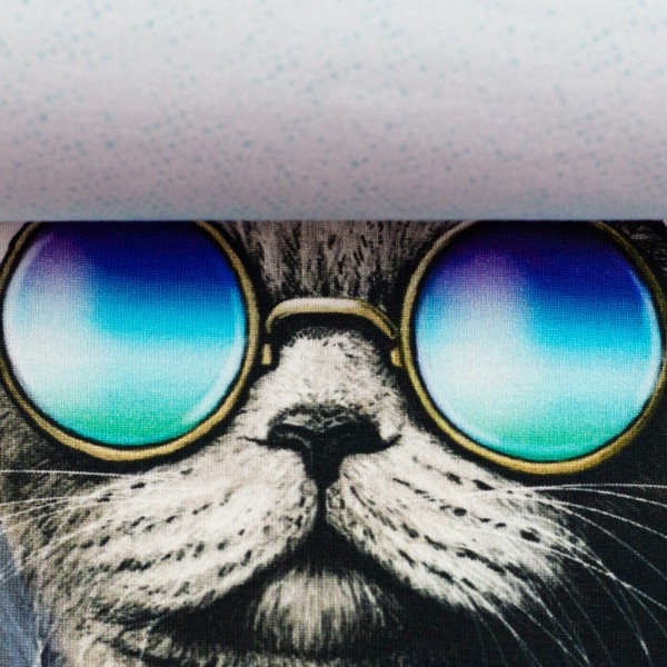 75 cm French Terry Panel "Sporty Cat" by Thorsten Berger