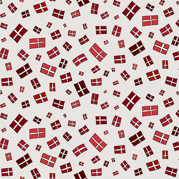 Bomuld "Dannebrog" stor