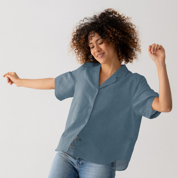 Viscose fra Light & Lush solid col.05 blå