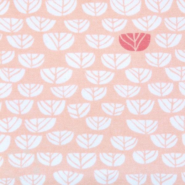 BIO-Canvas “Hidden Garden - apricot" fra Birch Fabrics