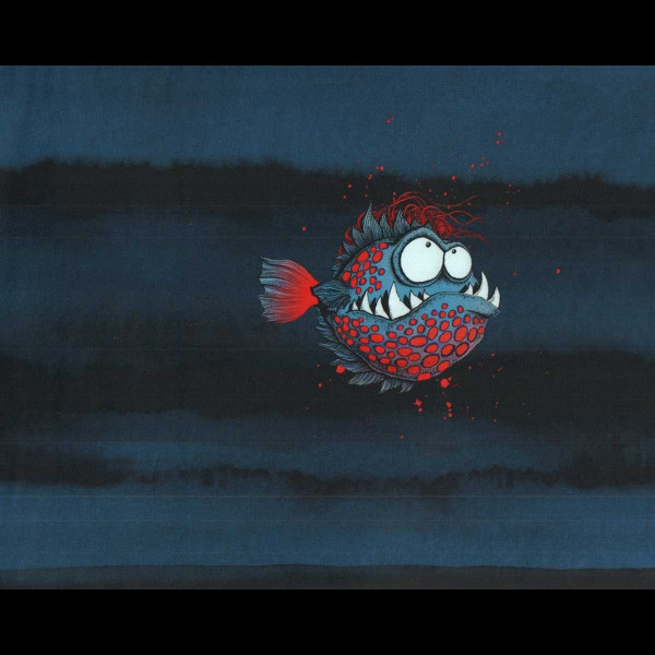 65 cm Bomuldsjersey-Panel "Franjo El Piranho" by Thorsten Berger