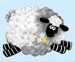 90 cm Bomuld-Panel “Lewe the Ewe“
