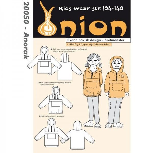 Snitmønster Onion Kids Wear 20050 "Anorak" str 104 - 140