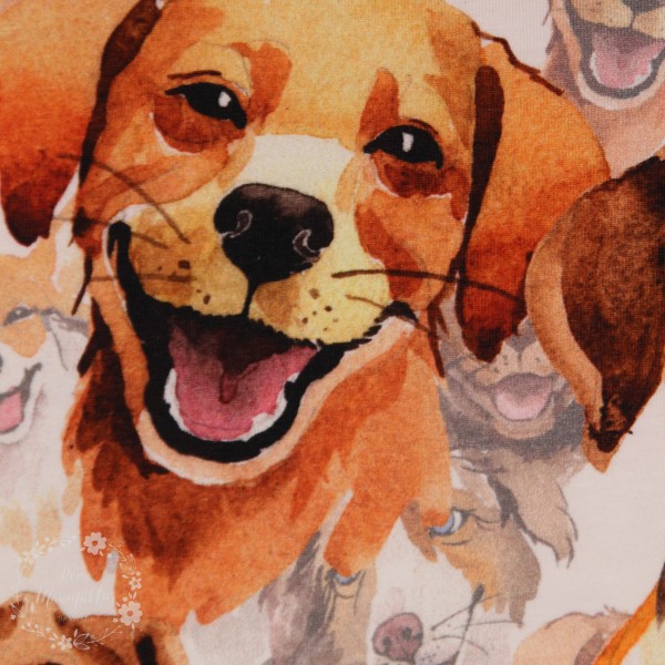 Bomuldsjersey "Hunde"