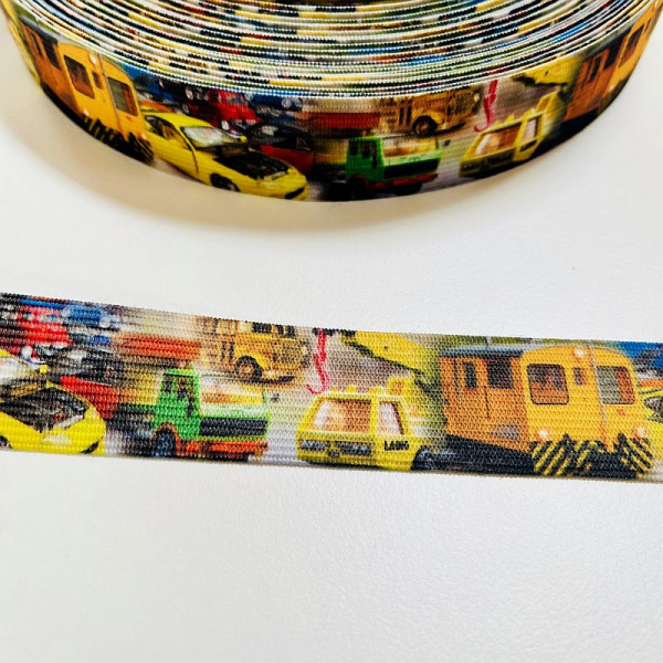 30mm Elastikband "Fahrzeuge"