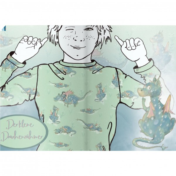 BIO-French Terry "Der kleine Drachenzähmer" by Tante Gisi