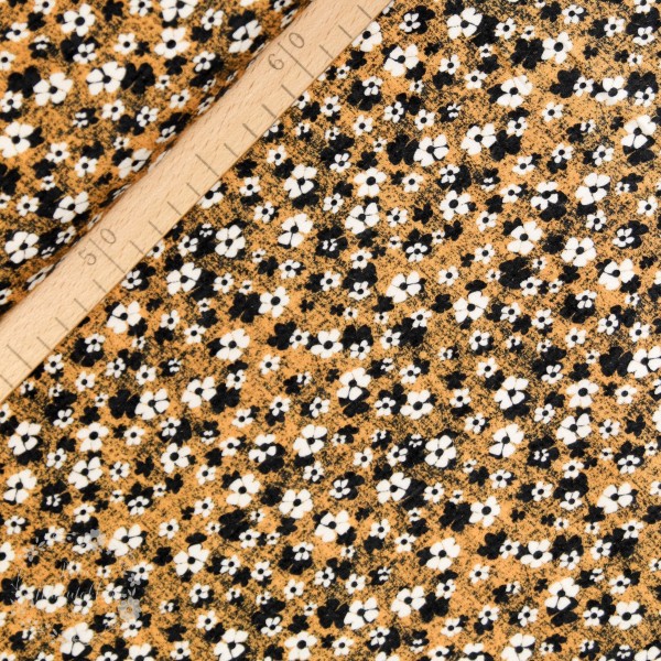 Modal French Terry med blomster