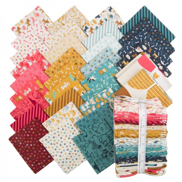 Fat Quarter Bundle “Woof Woof Meow“ fra moda