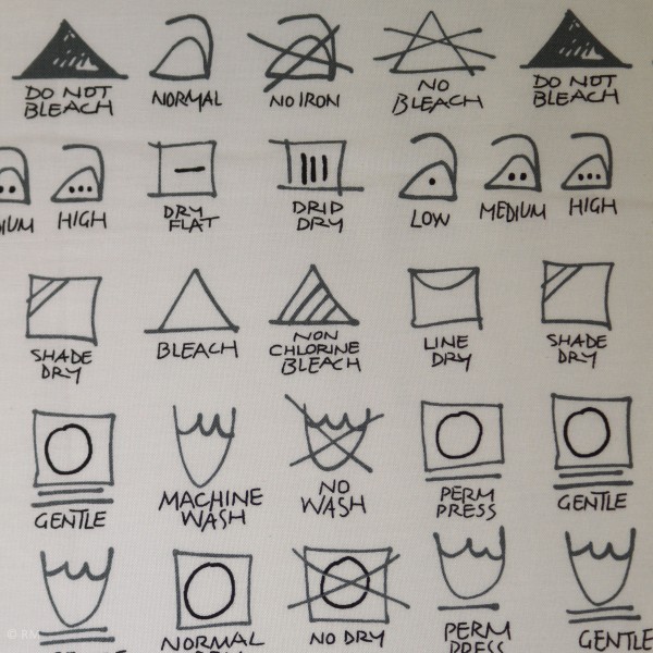 Bomuld “Dirty Laundry“ Washing Symbols