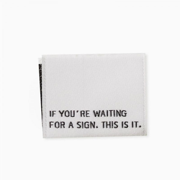 Klapp-Weblabel "Sign" 25 x 20 mm