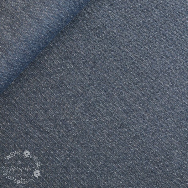 Denim med gltter (sølv)