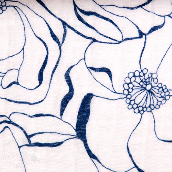 Double Gauze med blomster