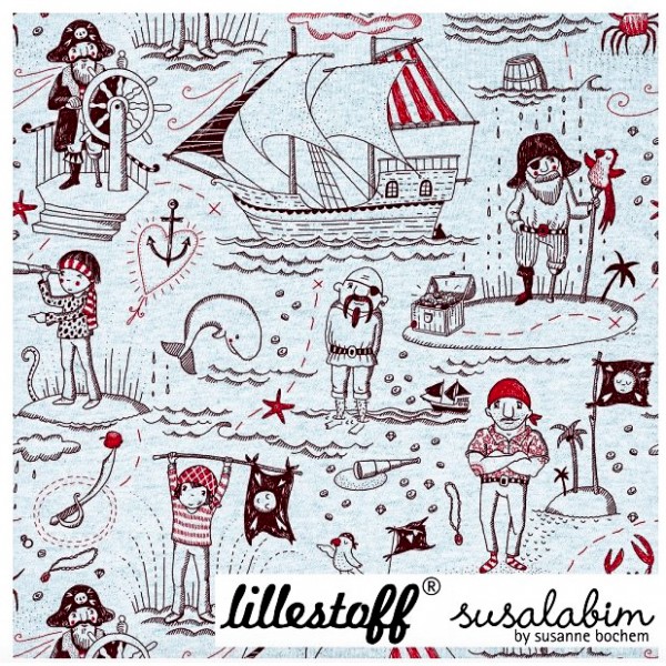 BIO-Bomuldsjersey "Piratenleben" by SUSAlabim