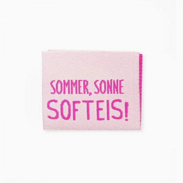 Klapp-Weblabel "Sommer, Sonne, Softeis!" 25 x...