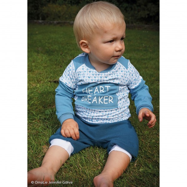 Bomuldsjersey kollektion "Ocean Breeze" hjerter