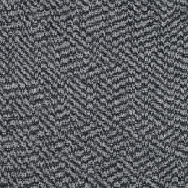 Blanding af hør og bomuld Herringbone navy