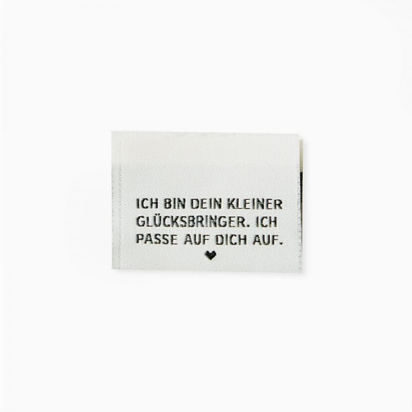 Klapp-Weblabel "Ich bin ein Glücksbringer" 25 x...