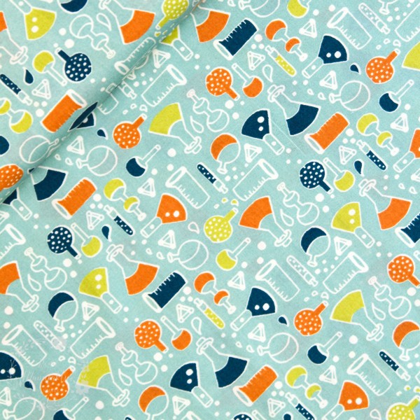 BIO-Bomuld “Robotic“ 1 fra Birch Fabrics