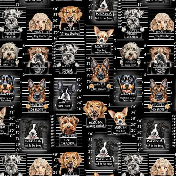 Bomuld "Dogs Rule" 2845