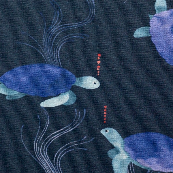 Bomuldsjersey "Ocean" Skildpadde