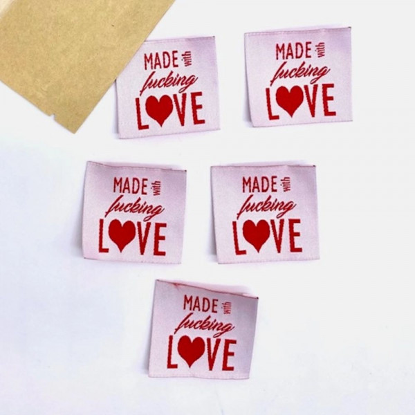 Label "Made with Fucking Love" 35 x 35 mm