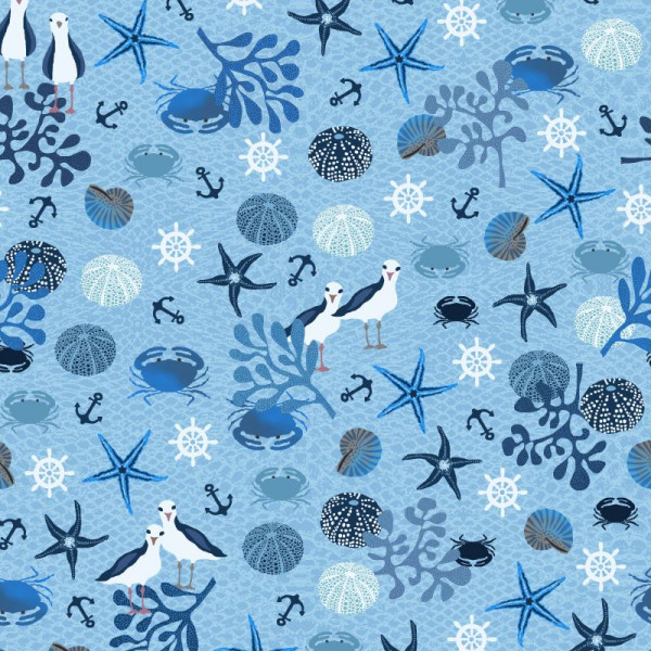 Bomuld "Follow the Wave" 064