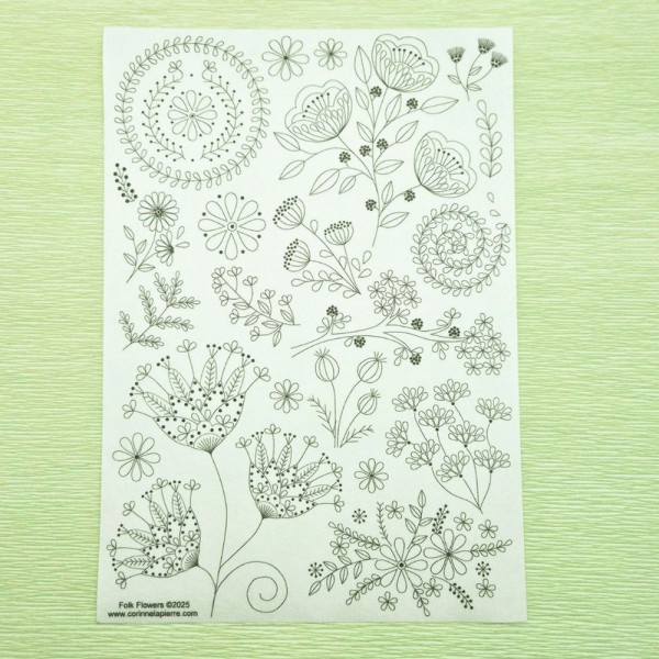 Stick & Stitch Embrodery Design "Folk Flowers"
