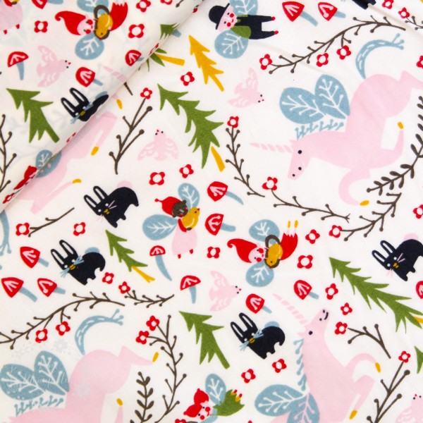 BIO-Bomuld “Folkland“ kb-01-cre fra Birch Fabrics