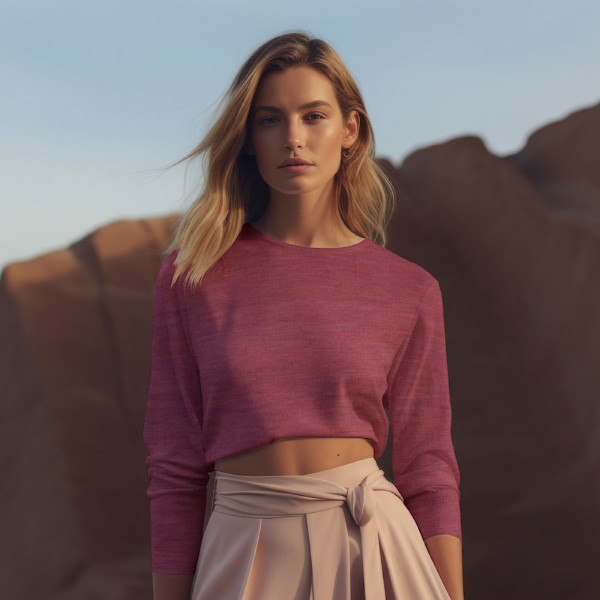 Merino-strik pink fra Light & Lush