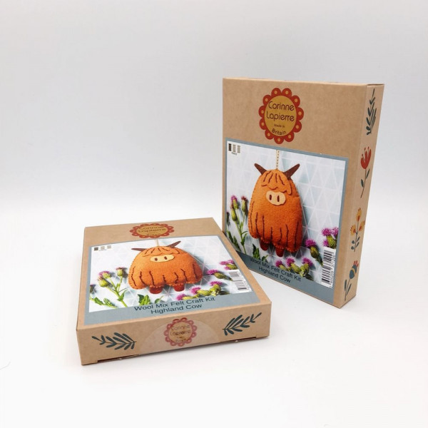 Craftkit "Highland Cow" fra Corinne Lapierre
