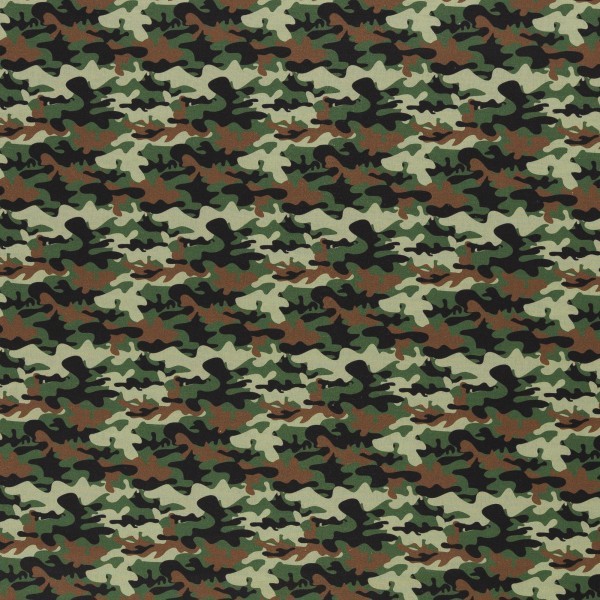 Bomuld "Kim" camouflage grøn