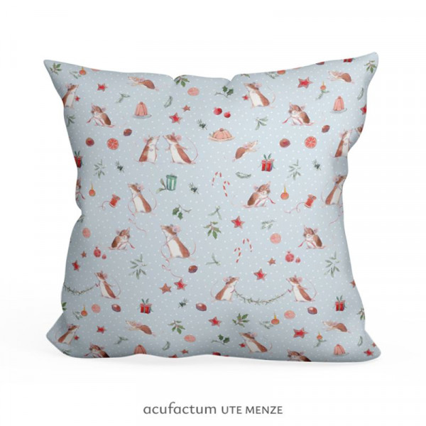 Baumwollstoff "Weihnachtsmäuschen" von acufactum