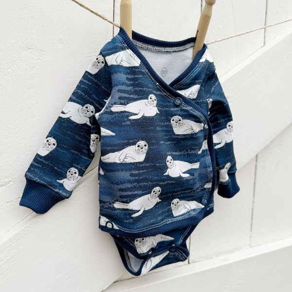 Bomuldsjersey "Arctic animals" Seehund