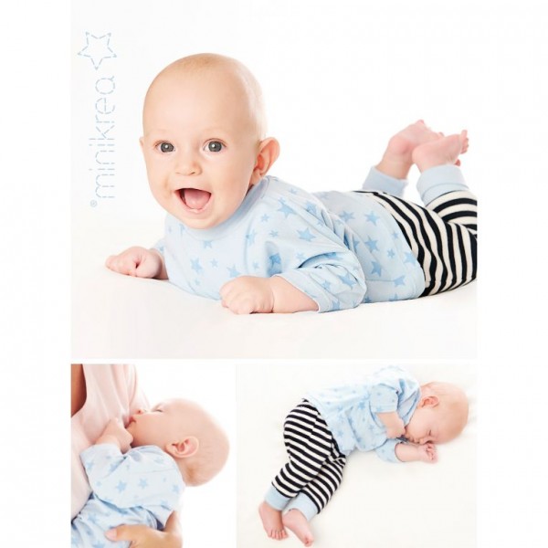 MiniKrea Snitmønster 11410 "Babysæt med hue" str 50 - 92 (0 - 2 Y)