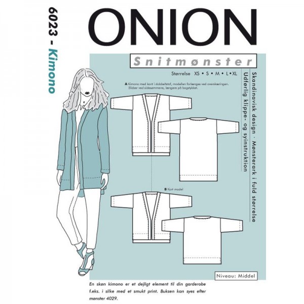 Snitmønster Onion 6023 "Kimono" str XS - XL