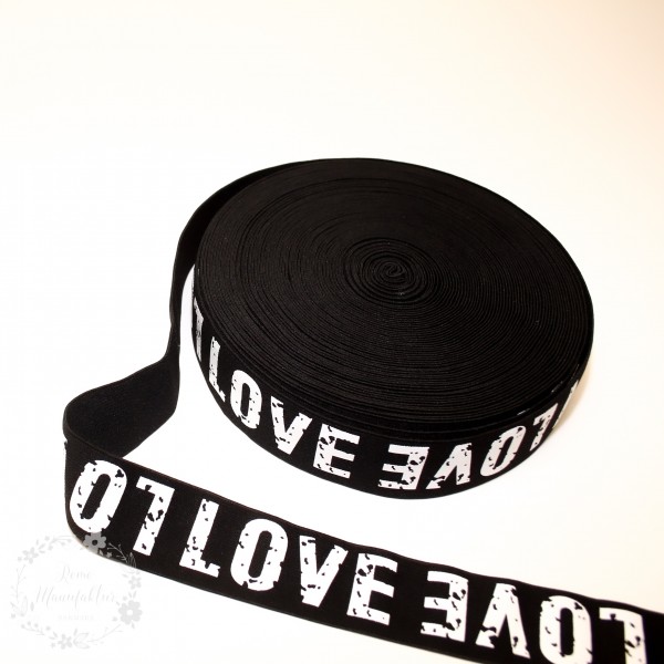 38 mm Elastikbånd kollektion "Love"