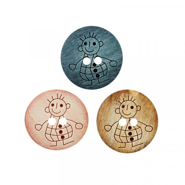 2-hul-knap kollektion "Babyboy" Ø ca.18mm