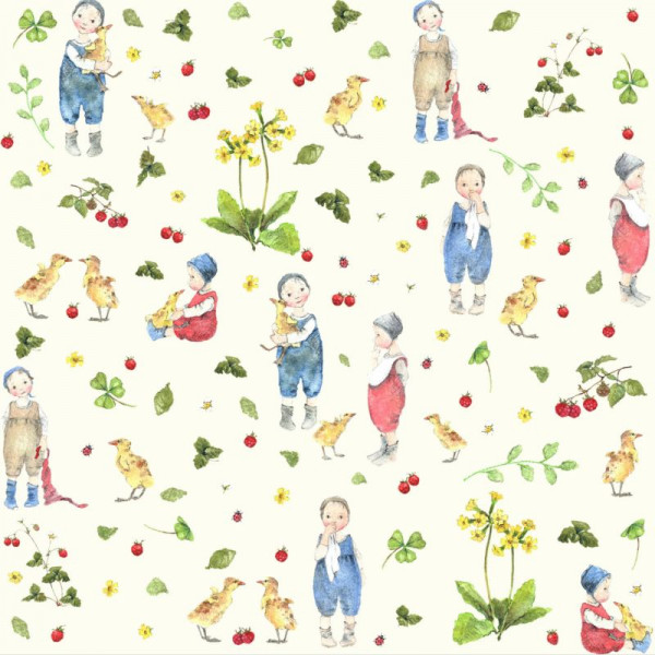 Bomuld "Babies and Ducklings"