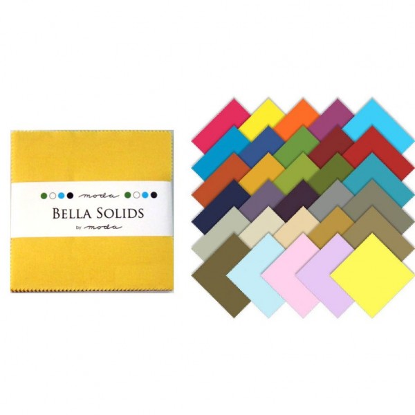 Charm Pack kollektion 5`` Square "Bella Solid"...