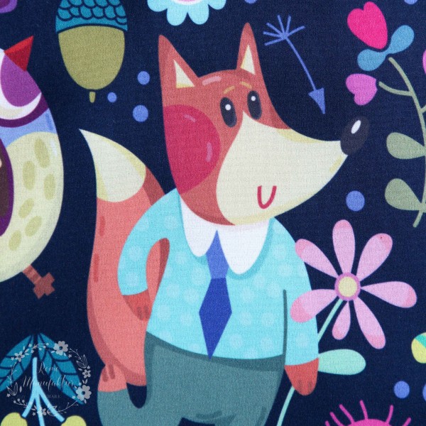 Poly Softshell Digi Fox mørkeblå