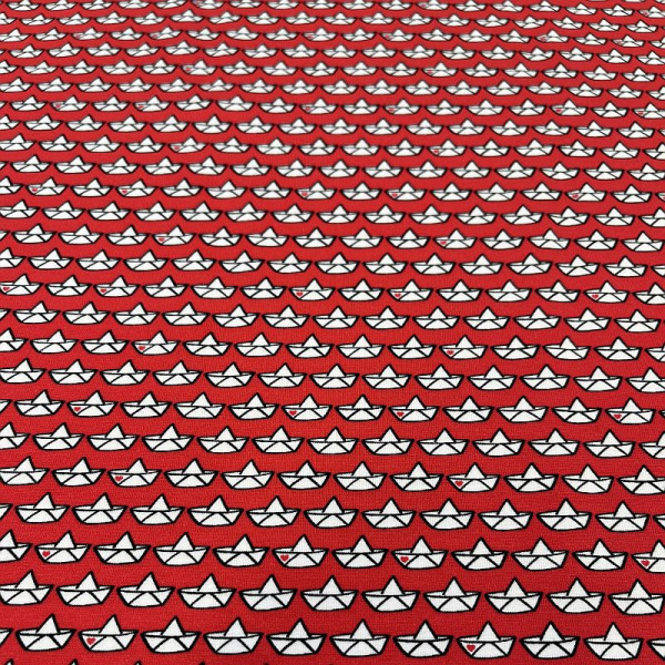 Baumwolljersey "Loveboat Classic" rot