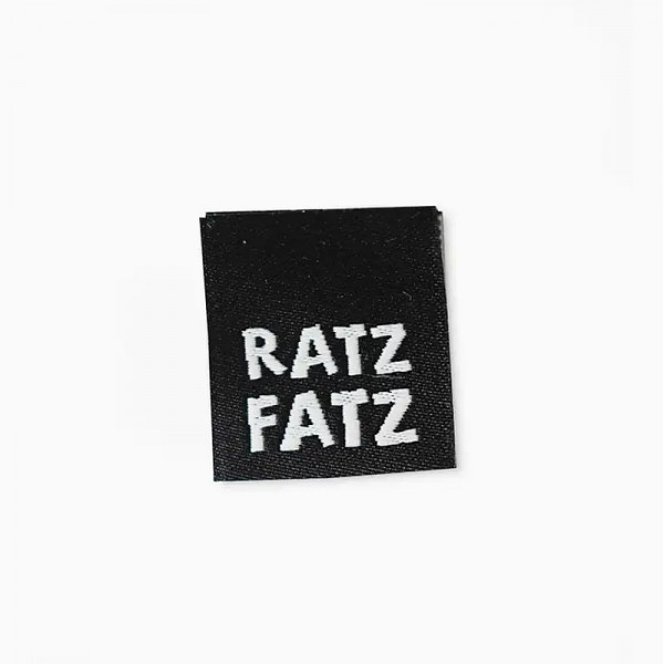 Klapp-Weblabel "Ratz Fatz" 25 x 22 mm