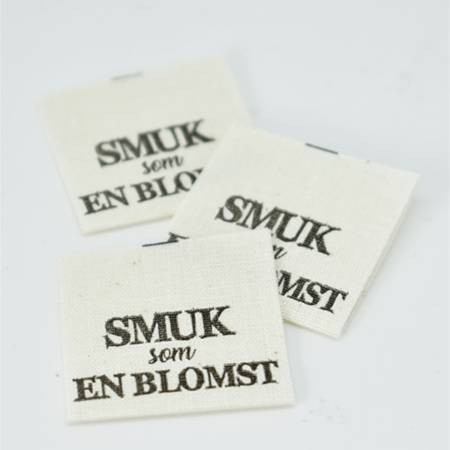 Vaskeanvisning "Smuk som en blomst" 30 x 60 mm (midtfoldet 30x30mm)